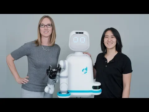 Moxi AI Nurse Robot Helping Clinical Staff as Hospital Robot Assistant.
